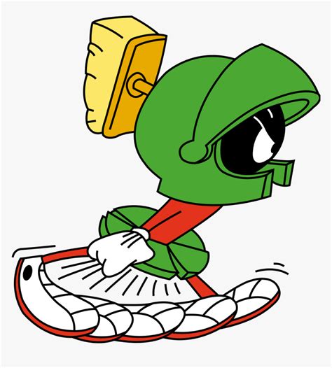 Marvin The Martian Duck Dodgers Looney Tunes Sylvester - Marvin The Martian Running Gif, HD Png ...