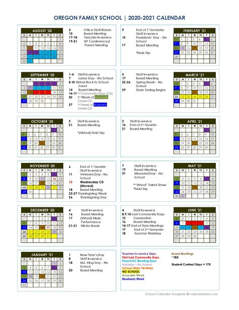 Oregon Tech Academic Calendar