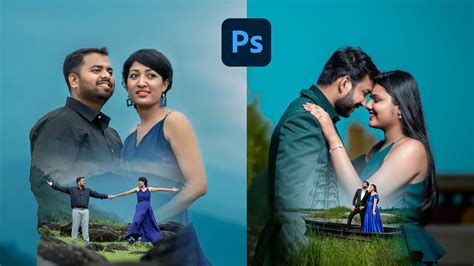 Pre wedding Photo Dual Exposure Editing in photoshop 2022 - YouTube