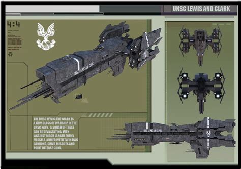 UNSC LIGHT ASSAULT CRUISER: LEWIS AND CLARK by calamitySi on DeviantArt | space ships ...