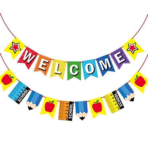 Welcome Banner for Party Supplies First Day of School Banner