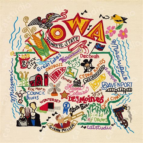 Iowa Fine Art Print | State Collection by catstudio | Art prints, Hand ...