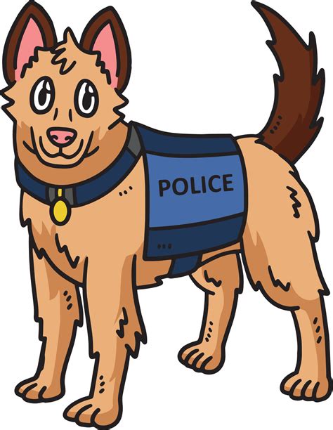 policía perro dibujos animados de colores clipart ilustración 23058906 Vector en Vecteezy