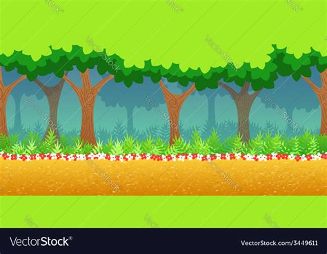 Forest game background Royalty Free Vector Image