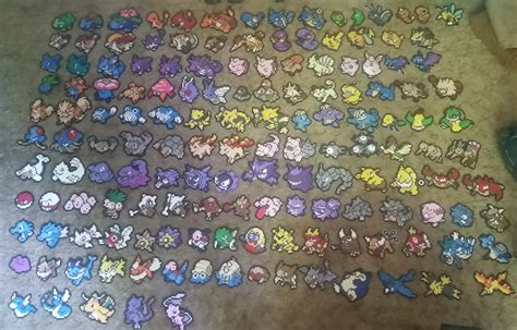 I caught them all in Perler Beads • /r/gaming | Pokemon bead, Perler beads, Perler bead art