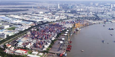 Ho Chi Minh port and a large sea port network in the South Vietnam