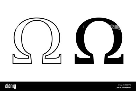 Black and white illustration of Ohm symbols Stock Vector Image & Art ...