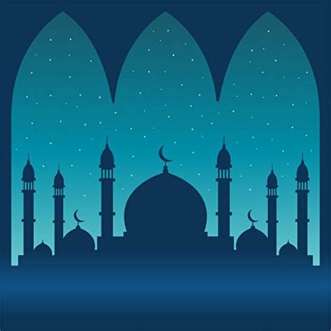 Buy CSFOTO 4x4ft Background for Mosque Night Silhouette Photography Backdrop Ramadan Muslim ...