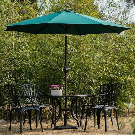 Amelia 9 ft. Patio Table Umbrella with Tilt and Crank, Dark Green - Walmart.com - Walmart.com