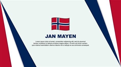 Jan Mayen Flag Abstract Background Design Template. Jan Mayen Independence Day Banner Cartoon ...