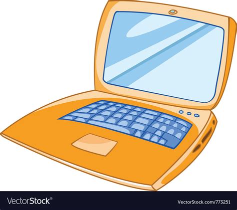 Cartoon laptop Royalty Free Vector Image - VectorStock