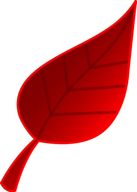 Red Tree Leaf Vector Art - Free Clip Art