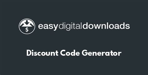 Easy Digital Downloads Discount Code Generator 1.2