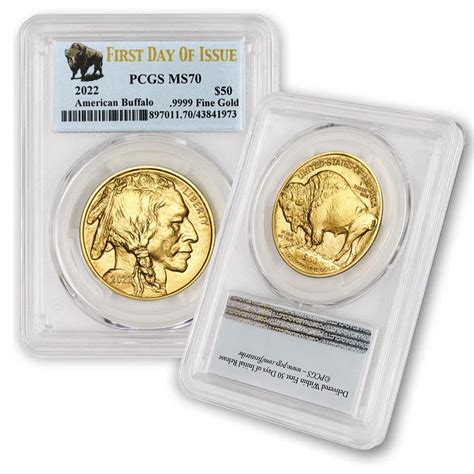 Buy 2022 1 oz American Gold Buffalo Coin MS-70 (First Day of Issue - Bison Label) $50 MS70 PCGS ...