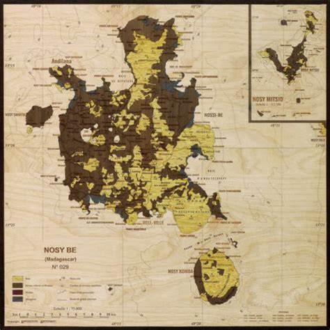 Map of Nosy Be - Woodmap