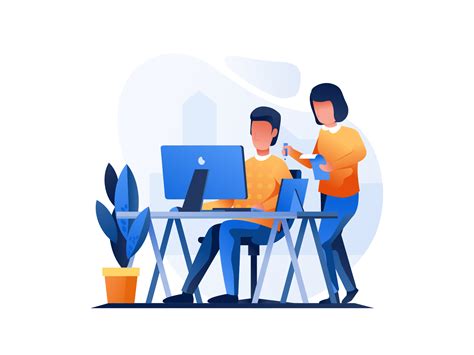 Work & Office Illustrations by Flair on Dribbble