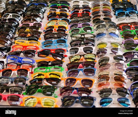 Plastic glasses of various shapes and colors Stock Photo - Alamy