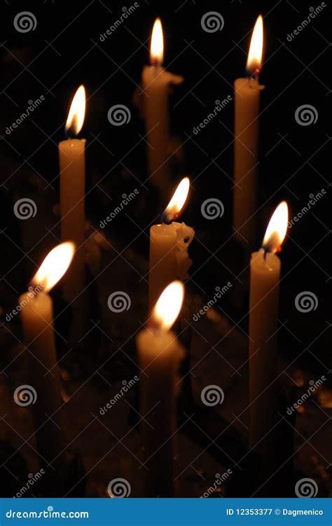 Seven candles stock image. Image of bright, decoration - 12353377