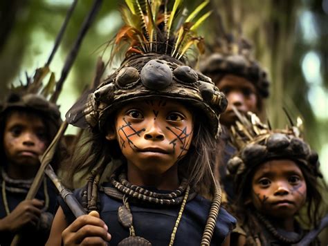 Premium Photo | Native Tribes and Jungle Survival