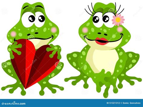 Cartoon Frog Holding A Heart Vector Illustration | CartoonDealer.com #85662504