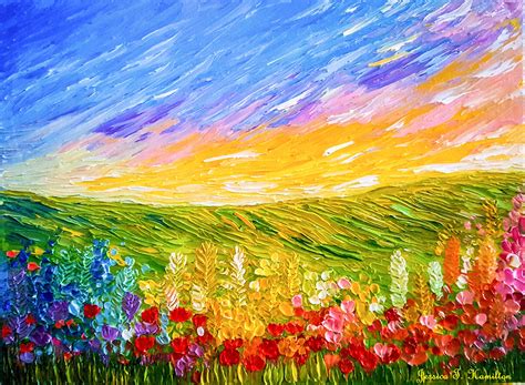 Field of Flowers, Oils, 9x13in : r/painting