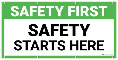 Safety First Safety Starts Here Banner