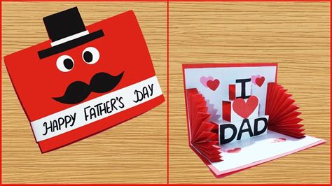 Father's day pop up card making / Easy and Beautiful card for father's day / DIY I love YOU Card ...