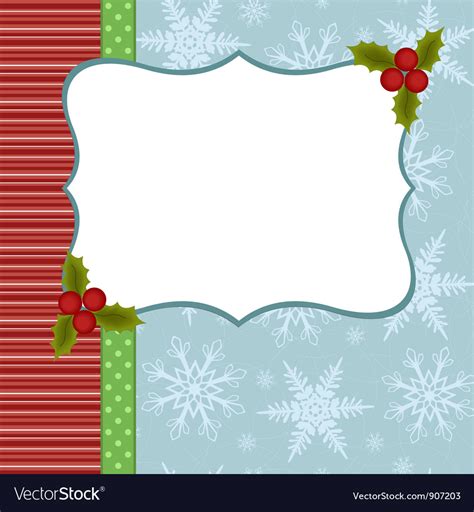 Blank template for christmas greetings card Vector Image