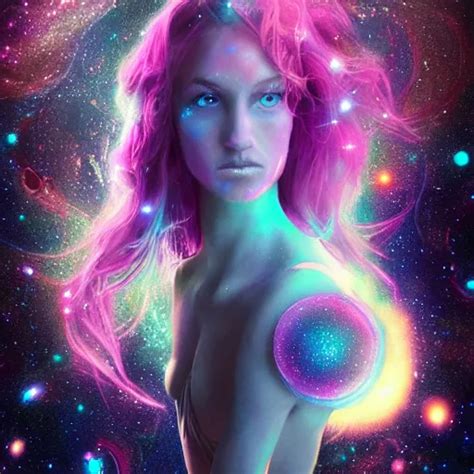 portrait of a magical fairy made of galaxies, highly | Stable Diffusion ...