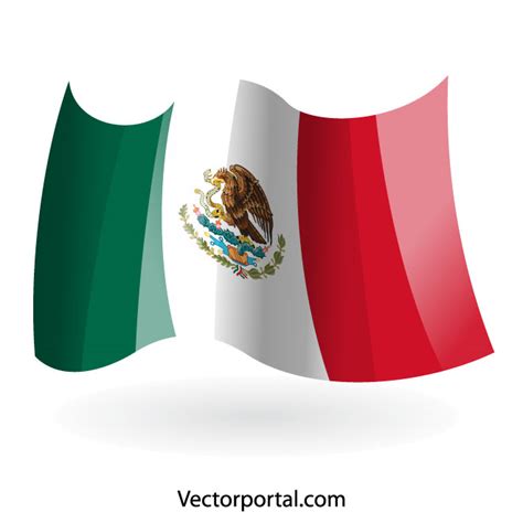 Mexico waving flag clip art Royalty Free Stock SVG Vector and Clip Art