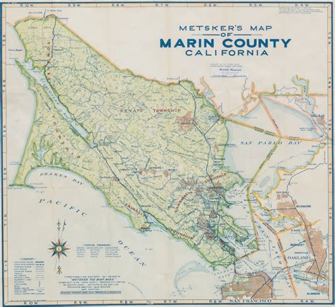 Map Of Marin County California | secretmuseum