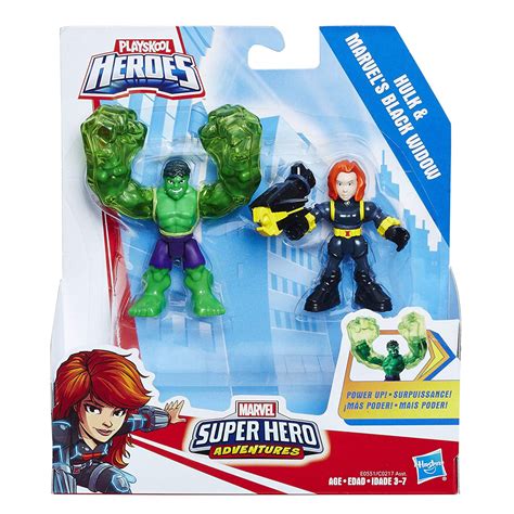 Playskool Marvel Super Hero Adventures Hulk and Marvel's Black Widow ...