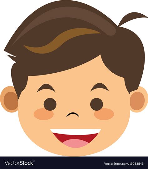 Boy smiling cartoon Royalty Free Vector Image - VectorStock