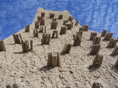 Djinguereber Mosque at Timbuktu, Mali...The wood serves as steps to ...