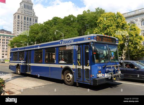 Connecticut CT transit Bus in downtown Hartford, Connecticut, USA Stock Photo - Alamy