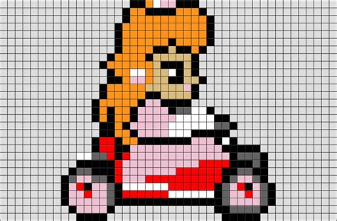 Mario Kart Princess Peach Pixel Art – BRIK