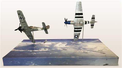 1:48 Eduard P-51 Mustang & FW-190 Dogfight Diorama - 1/48 Fw 190 - iModeler