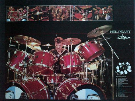 Ziljoan ad. Neil Peart. Power Windows kit. | Neil peart, Drums, How to play drums