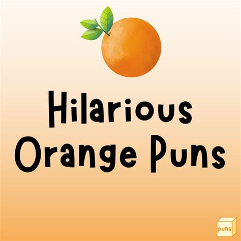 40+ Hilarious Orange Puns That Are So Sweet and Juicy - Box of Puns