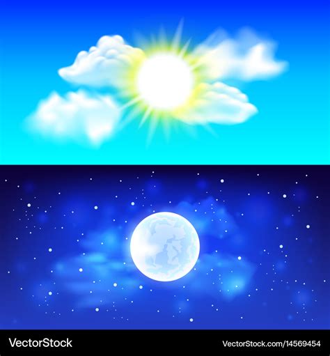 Day and night sky background Royalty Free Vector Image