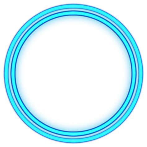 Free Circle neon. Modern neon blue glowing circle banner. Abstract neon circle with glowing ...