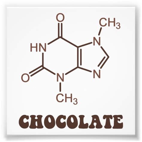 Scientific Chocolate Element Theobromine Molecule Photo Print | Zazzle.com