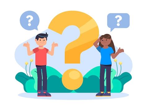 Free Vector | Flat people asking questions illustration