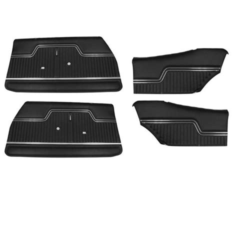 1970-1972 Chevrolet Coupe Door Panel Kit Black