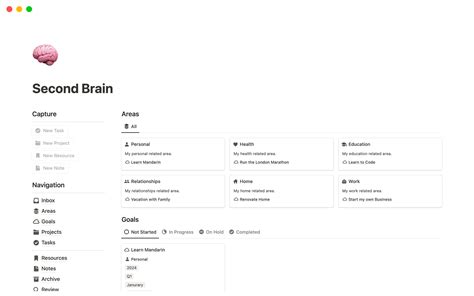 Second Brain | Notion Template