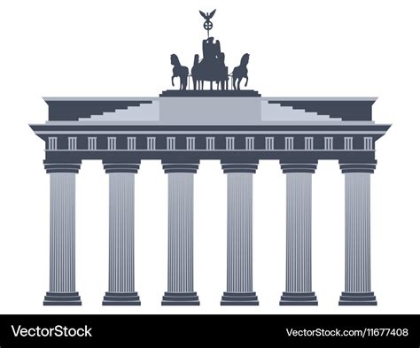 Brandenburg gate in berlin isolated Royalty Free Vector