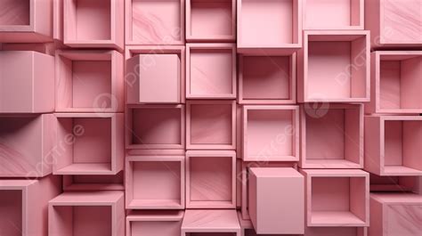 Wall Background With Soft Pink Wood Square Box Board Design Rendered In 3d, Wood Wall, Wood ...