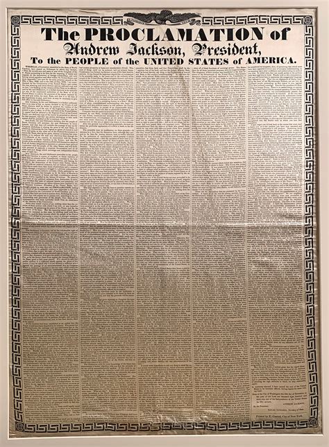 Andrew Jackson’s Proclamation Responding to Nullification