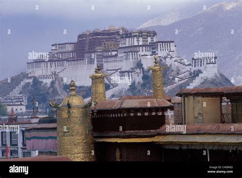 The Potala Palace, traditional winter residence of the Dalai lama, in ...