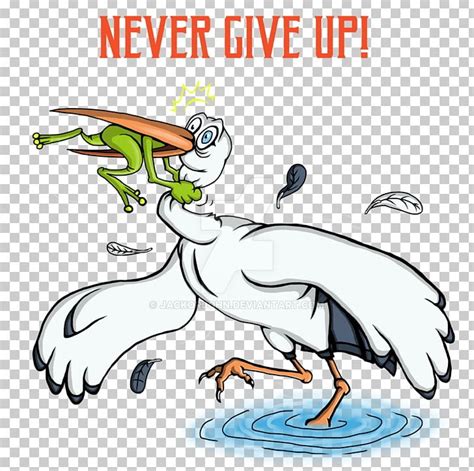 Cartoon Comics Never Give Up PNG, Clipart, Artwork, Beak, Bird, Cartoon ...